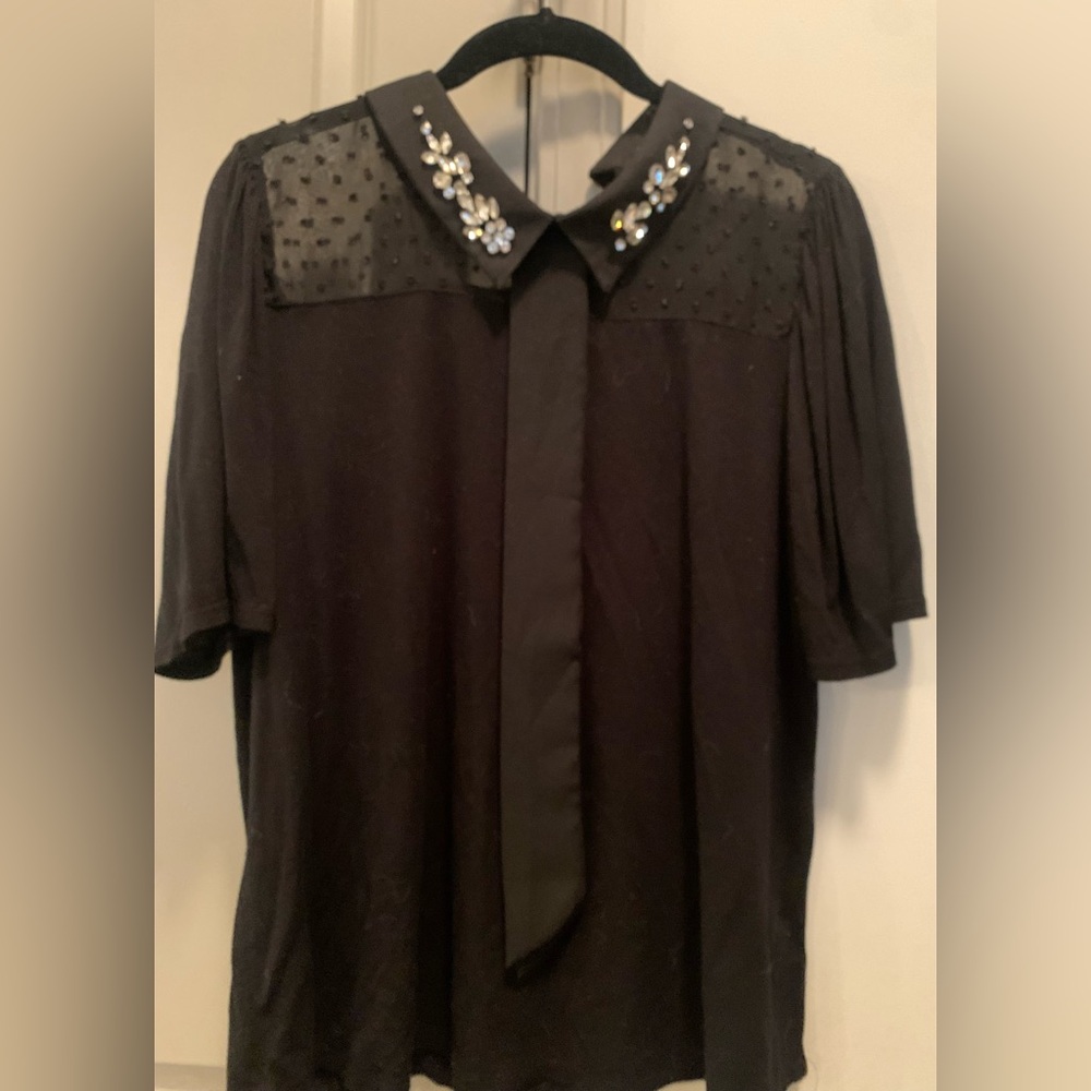 Embellished Black Women’s Blouse
